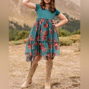 Joyfolie Lorelei in Aegean dress - Size 12